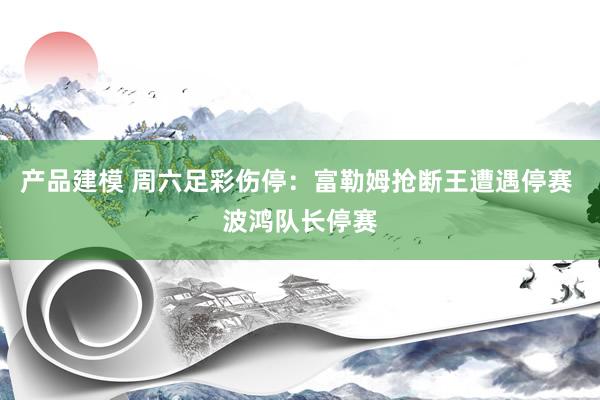 产品建模 周六足彩伤停：富勒姆抢断王遭遇停赛 波鸿队长停赛